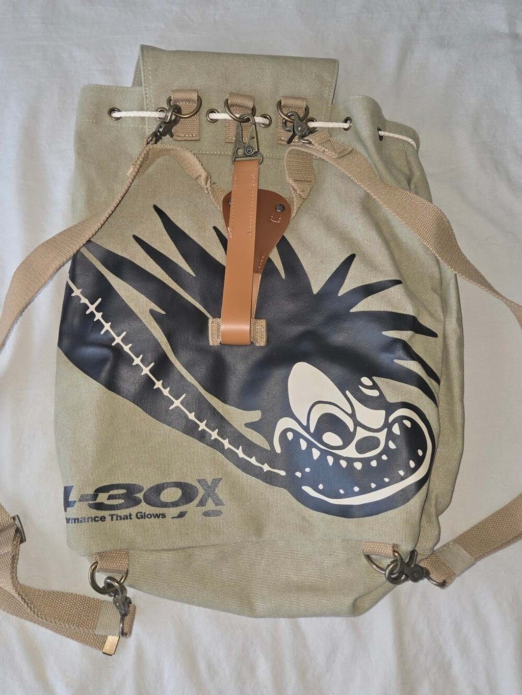 Travis Scott Cactus Jack Canvas Backpack in Olive from the SS21 season (New)