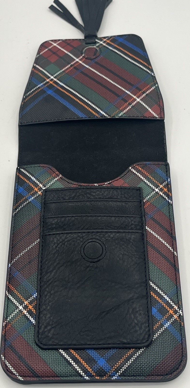Plaid Tartan Belt Bag with Carabiner
