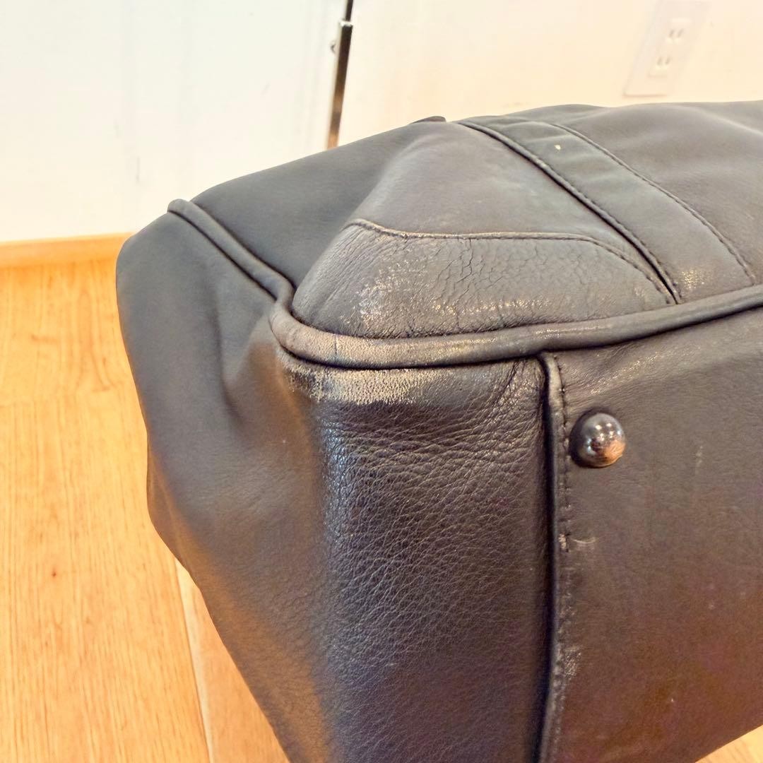 Authentic Yoshida Kaban MARCIANO Leather Doctor Bag 48cm Black Business Travel