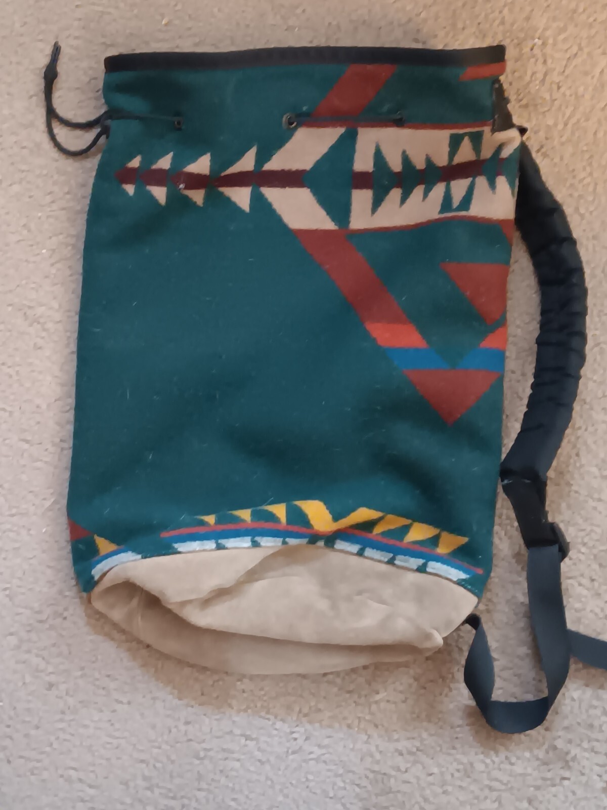 Vintage Pendleton Wool Blanket Crossbody Bag Backpack USA