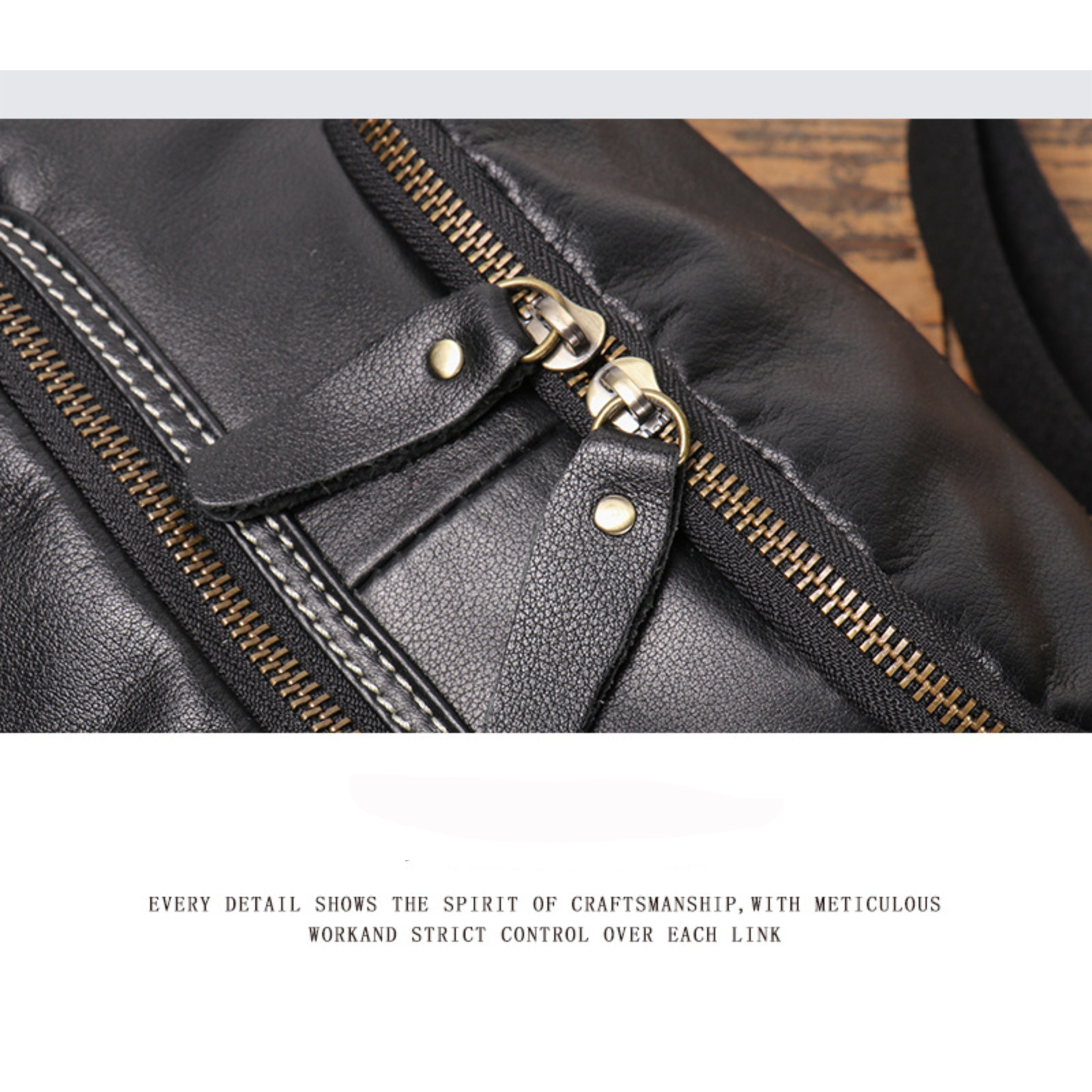 Men’s Leather Shoulder Bag Multi-Pocket Crossbody Messenger Bag