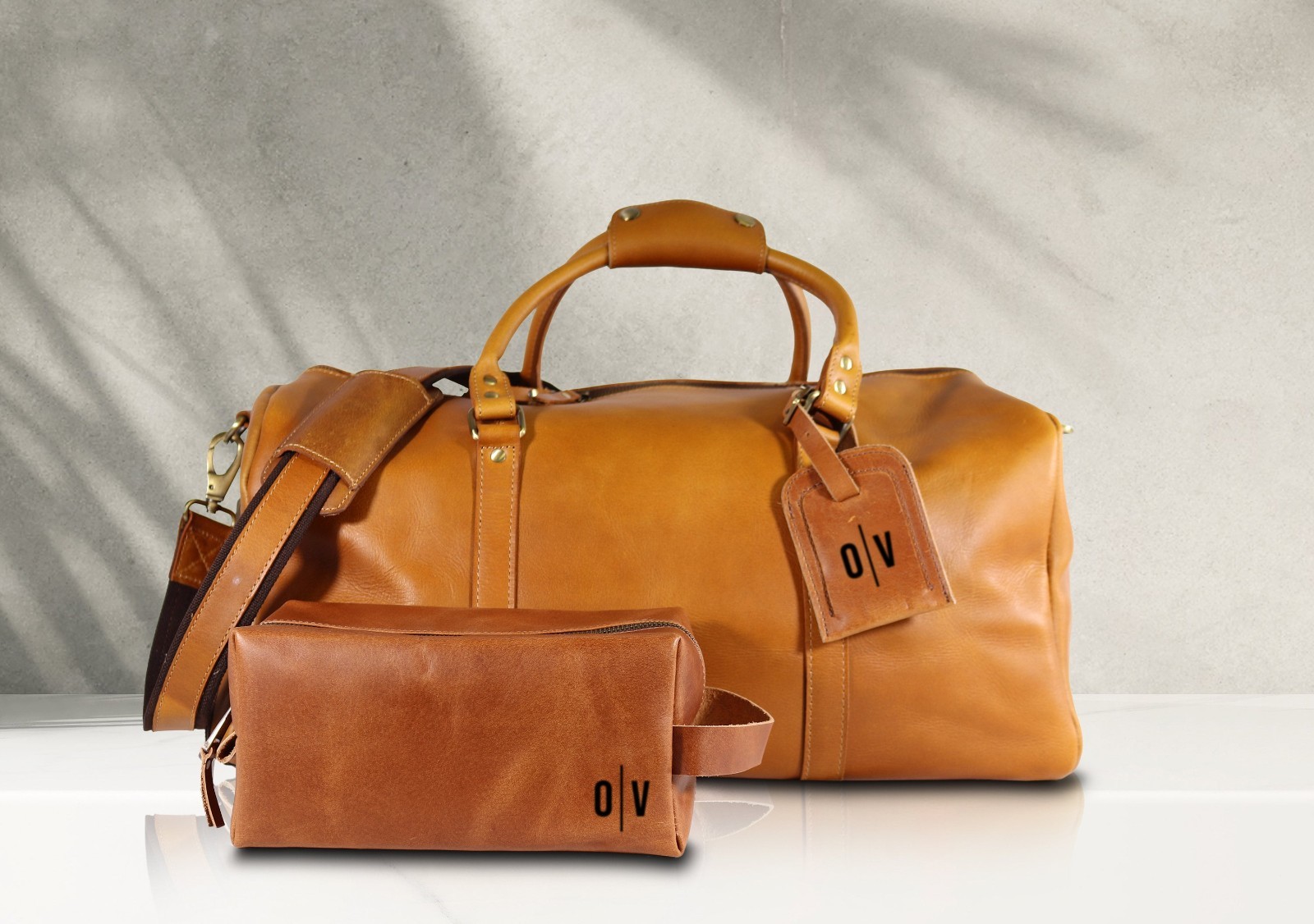 Personalized Duffle Bag Toiletry Bag, Combo Gift with Luggage Tag, Travel Gifts