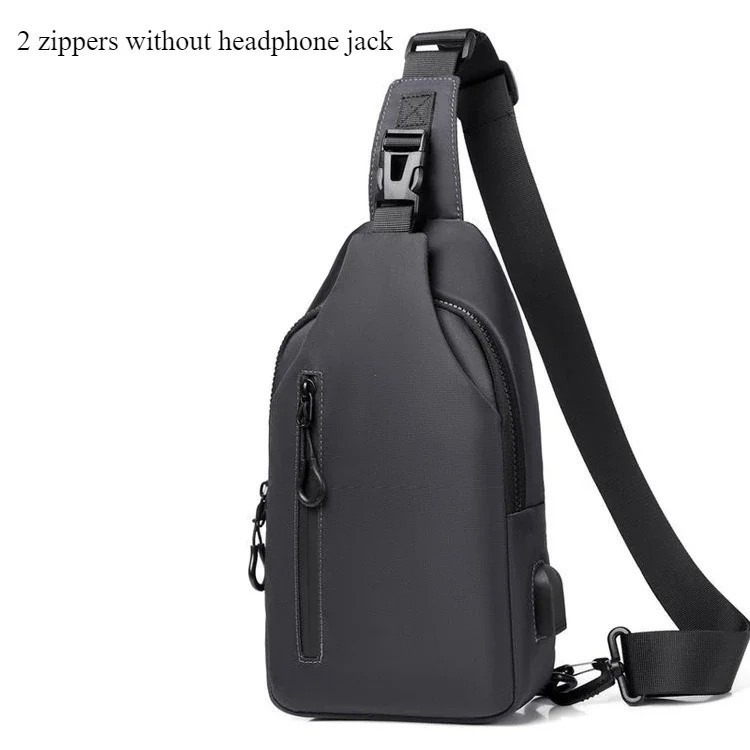 Men Fashion Chest Bag New Solid Color Outdoor Casual One Shoulder Crossbody Bags