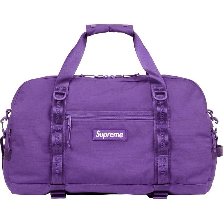 Supreme Duffle Bag SS26 Box Logo Purple Water Res. Cordura Cotton Blend Ripstop