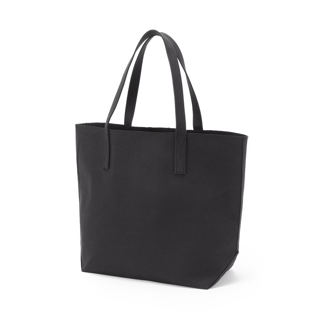 MUJI Kurashiki Canvas Selvedge Canvas Tote Bag Horizontal Black 23254281 new
