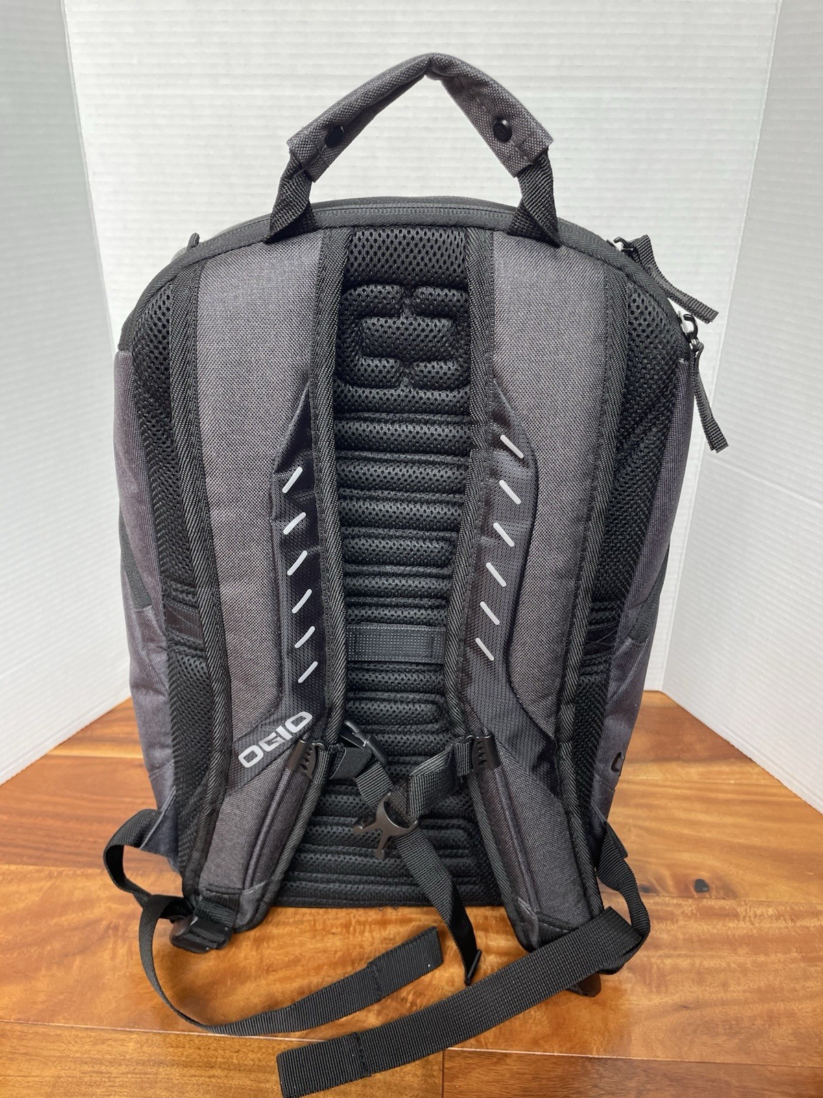 OGIO Hatch Black Backpack Work School Bag Multi Pocket Adjustable, Branded