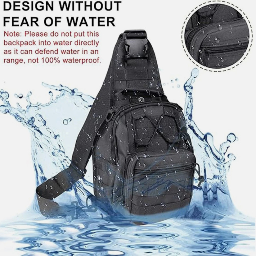Men Outdoor Tactical Backpack Shoulder Sling Bag Chest Pack Sport Travel Hiking