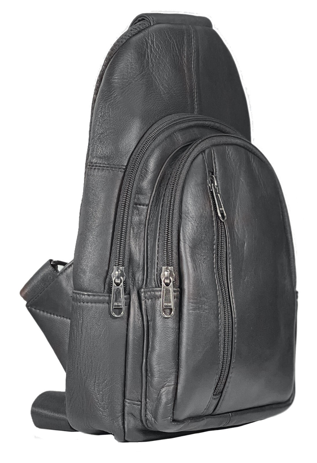 Men’s Sling Backpack Genuine Leather Chest bag Crossbody Bag Shoulder Bag