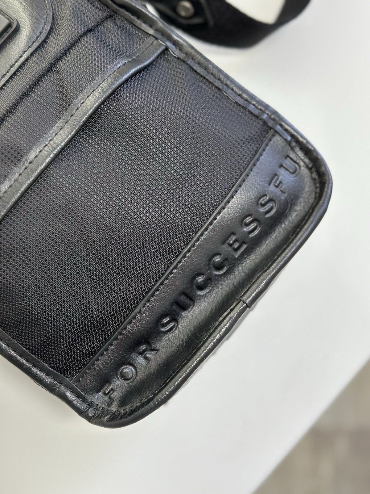 DIESEL Y2K Vintage Black Messenger Bag Big Logo Size 22×18 Cm