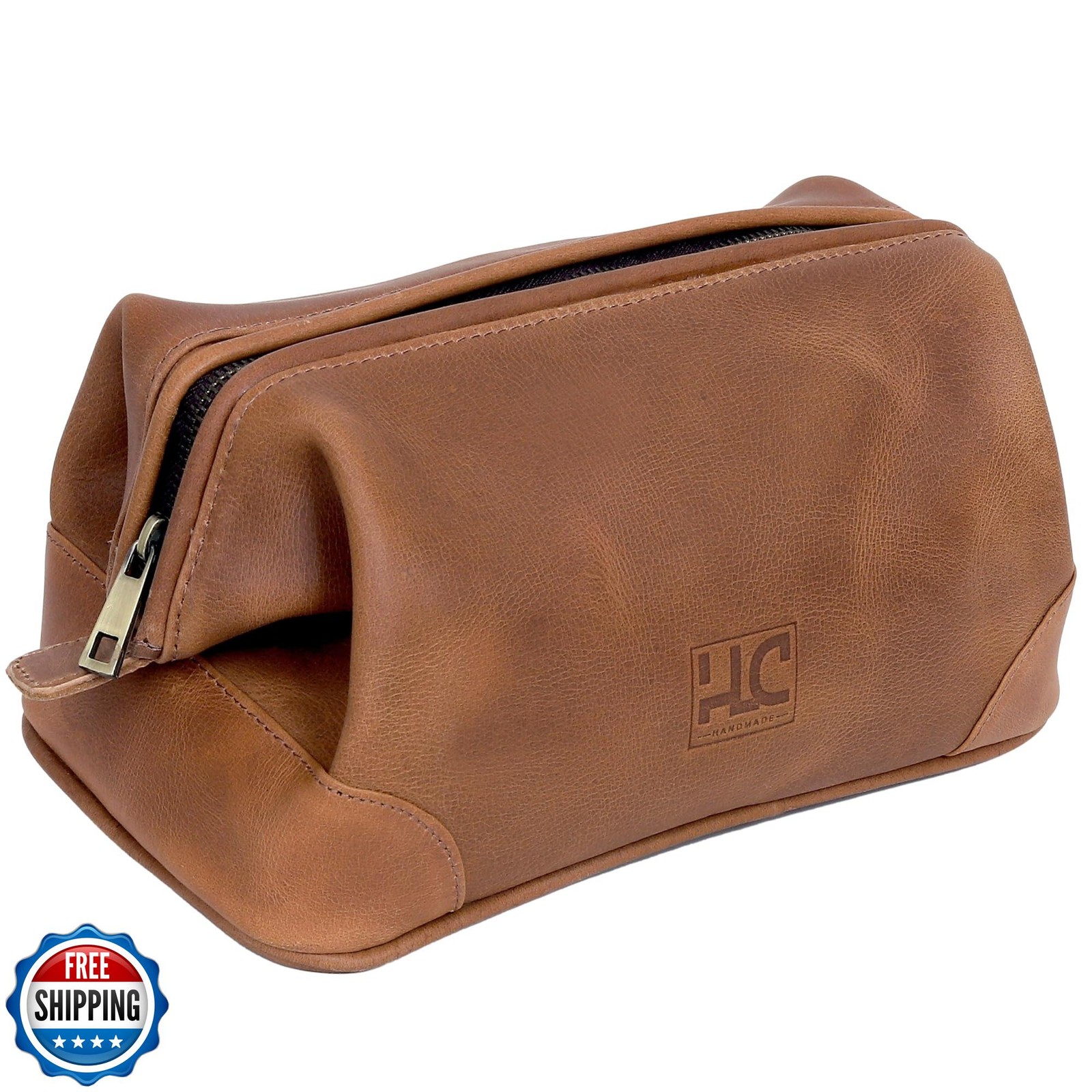 HLC Leather Toiletry Bag for Men – Best Gift for Men – Premium Genuine Leathe