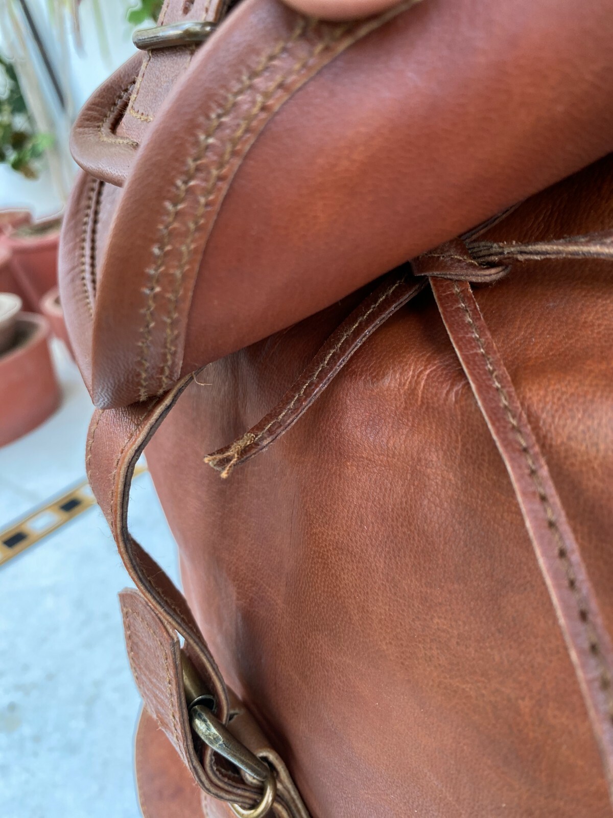 20 Inch New Large Leather Back Pack Chest Hiking Rucksack Travel Bag For Men’s