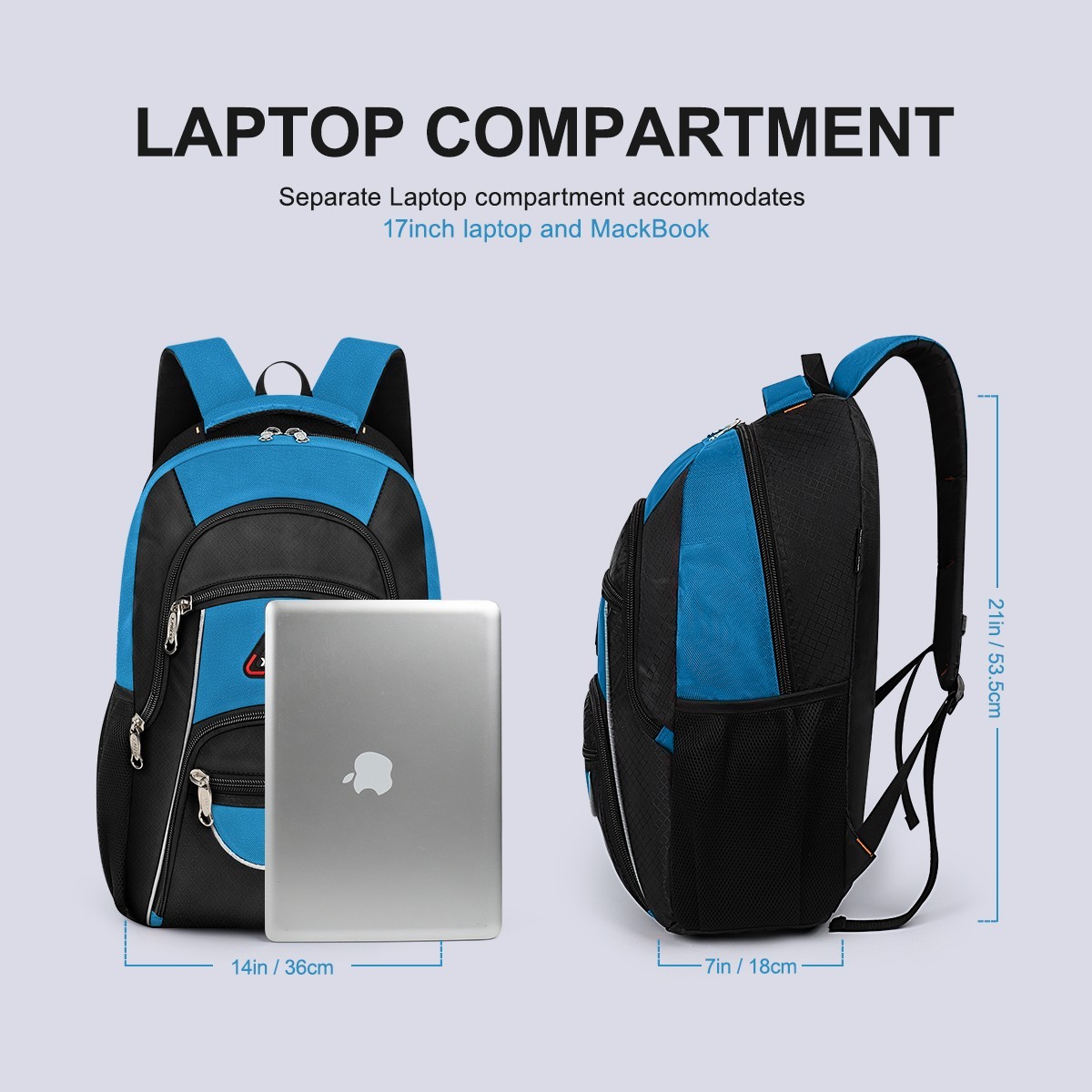Extra Large Travel Backpack with Laptop Pocket Lightweight College School Bag