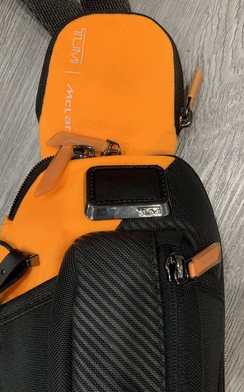 Tumi McLaren Alpha Bravo Collaboration Sling Crossbody $450