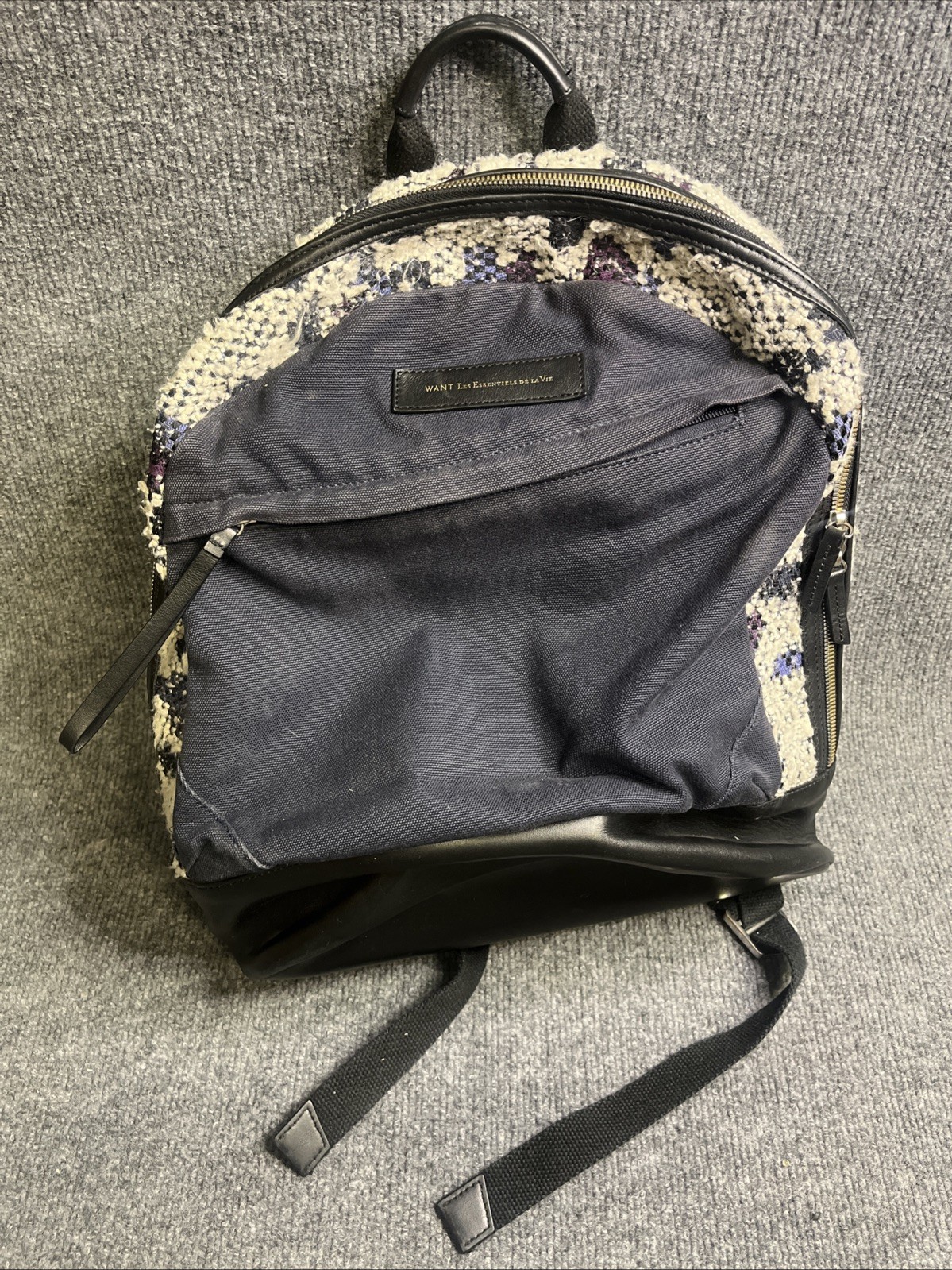 WANT Les Essentiels de La Vie Multimedia Backpack Canvas Tweed
