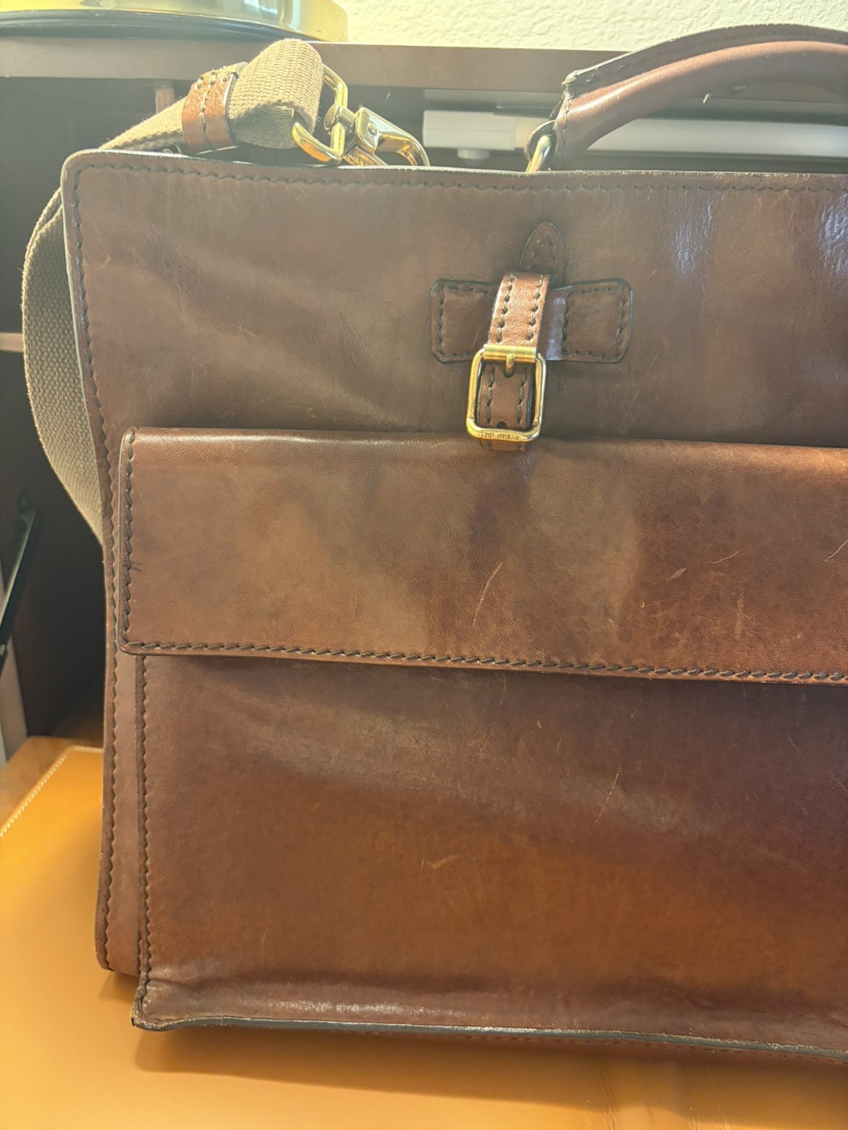 The Bridge Vintage Leather Briefcase & Umbrella Holder