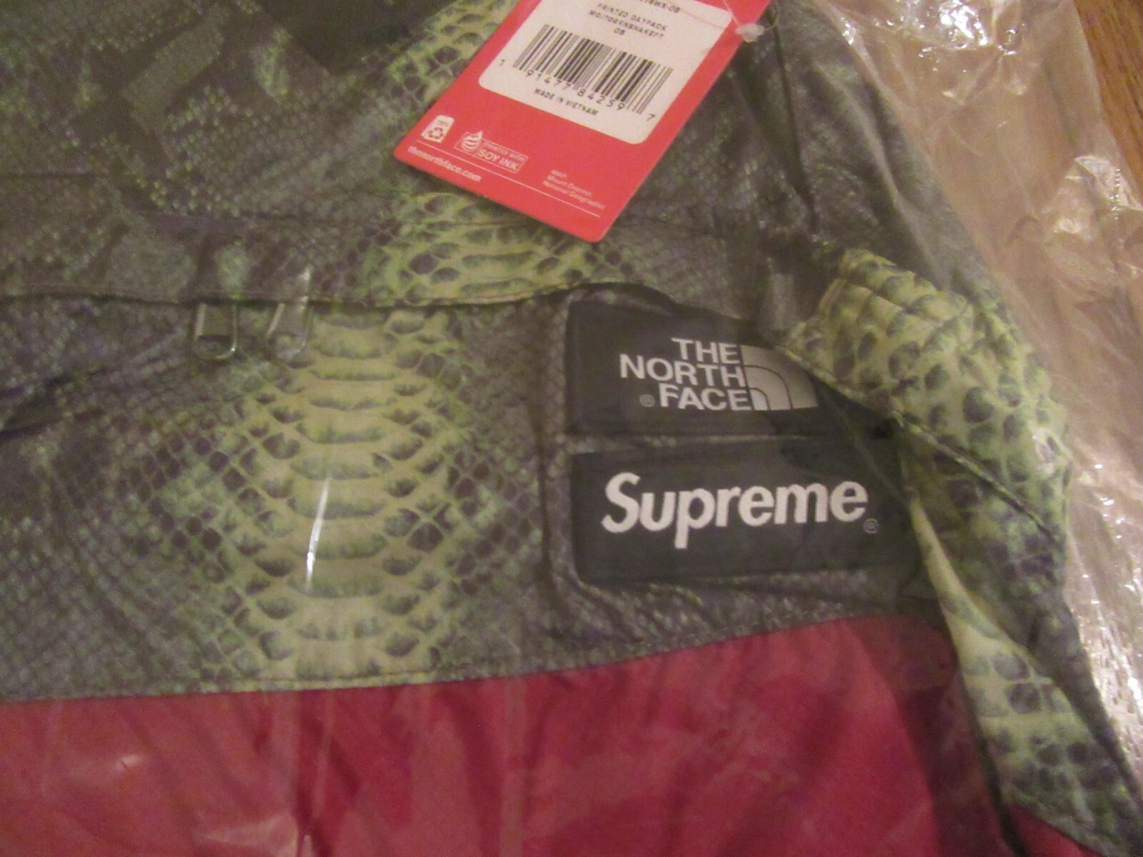 Supreme The North Face Lightweight Daypack Backpack Snake Green SS18 Brand New