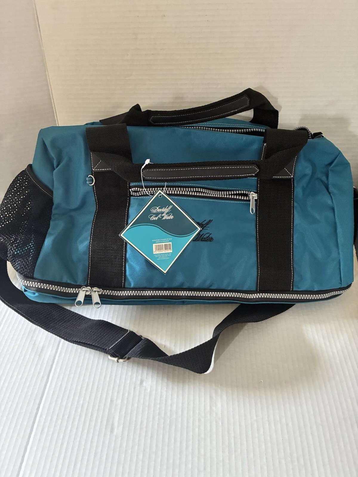 Davidoff Cool Water Duffle Bag Teal Gym Travel Sport Holdall Shoe Compartment⁠