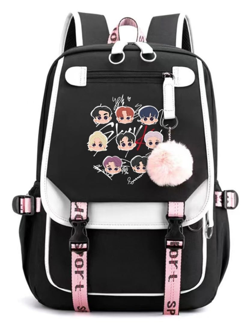 Stray Backpack Casual Daypack Laptop College Bag Unisex Black 32x15x45 cm