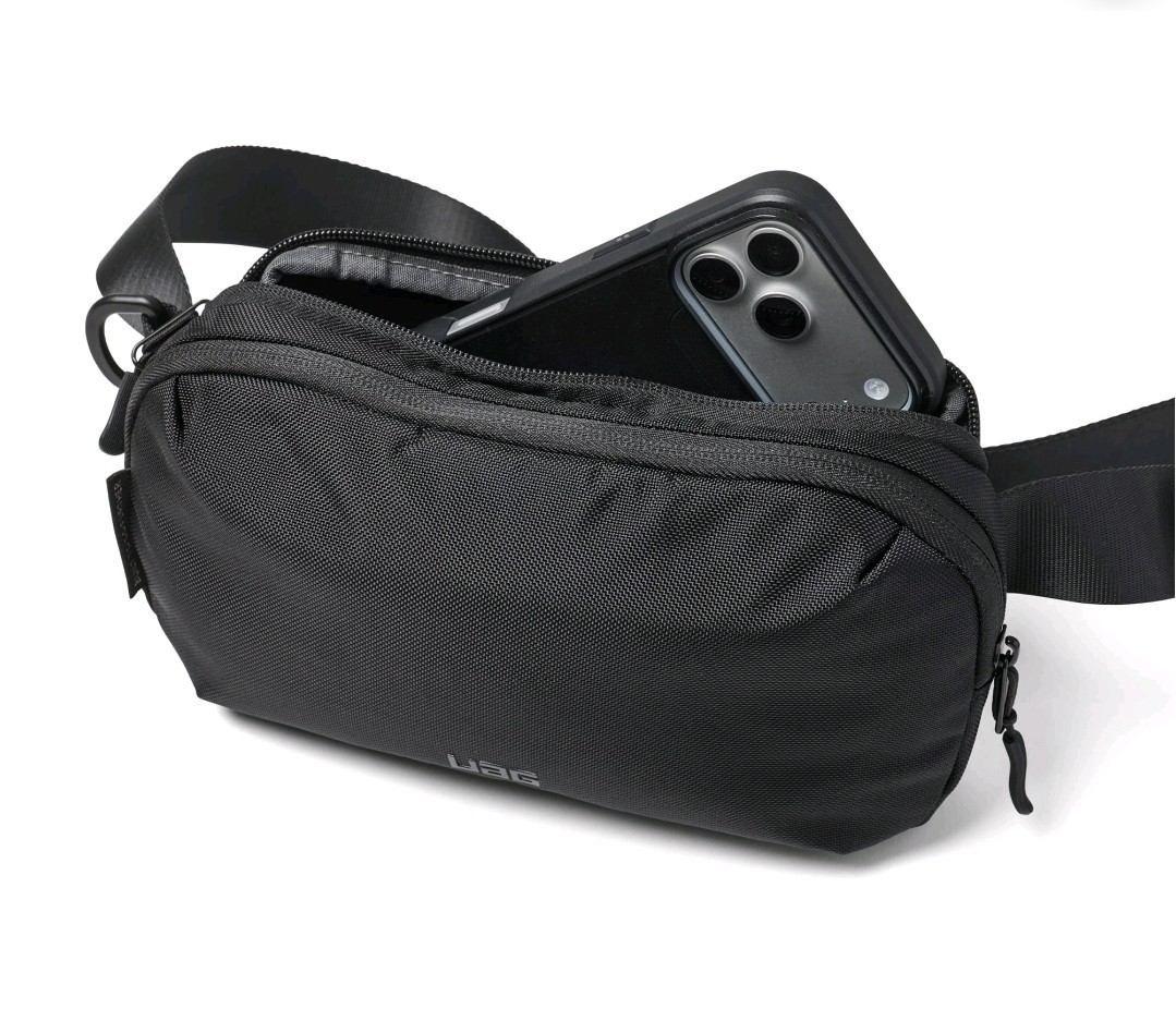 UAG 1-Liter Sling Bag Rugged Hip Pack Crossbody Adjustable, Standard Issue Black