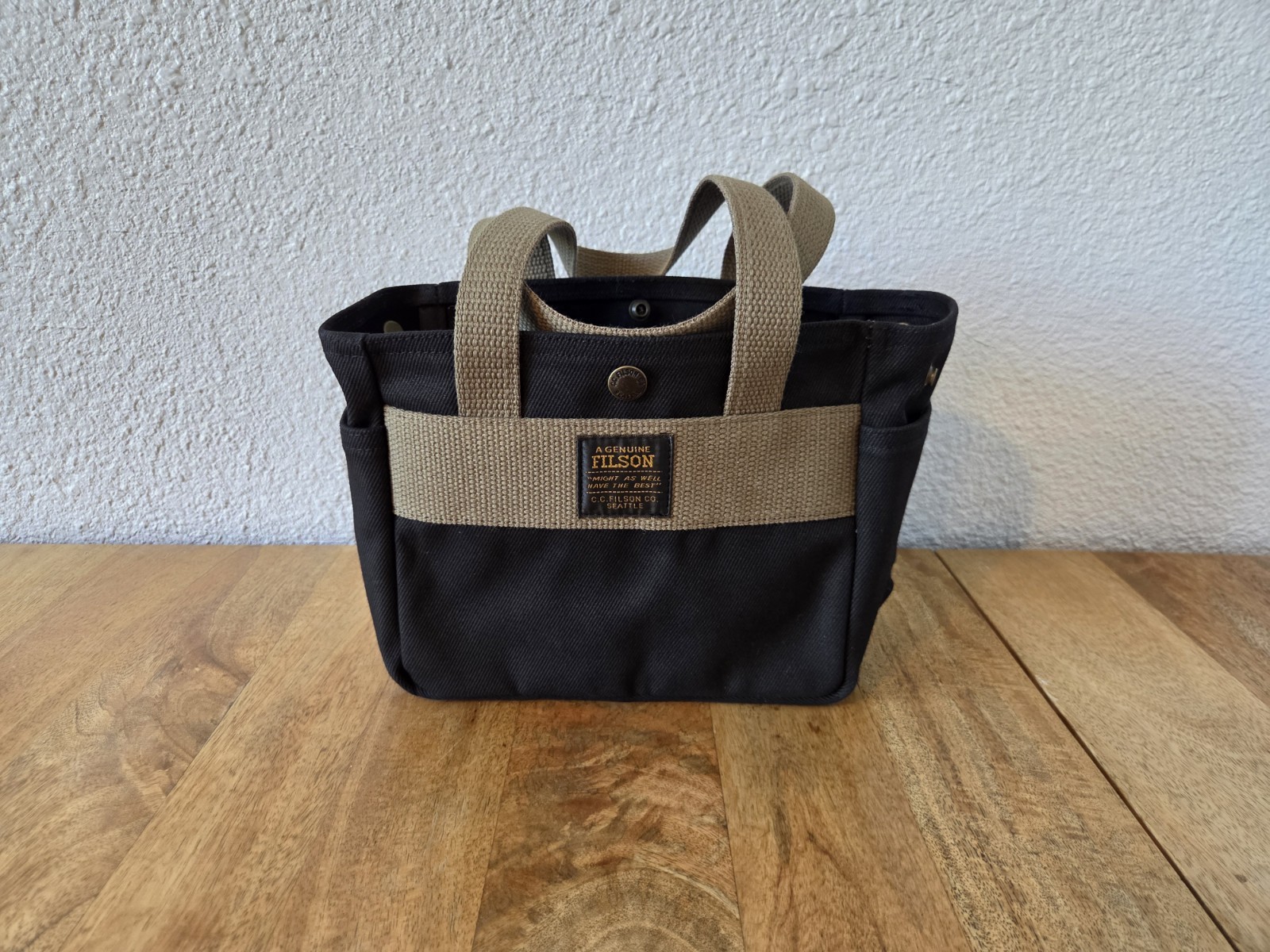 Filson Rugged Twill Small Open Tote Bag | Black | Discontinued | Rare