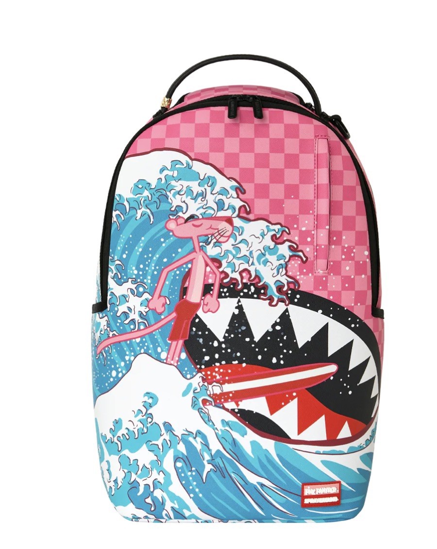 Sprayground Backpack❄️ Bookbag Unisex Pink Panther Graphic Outdoor