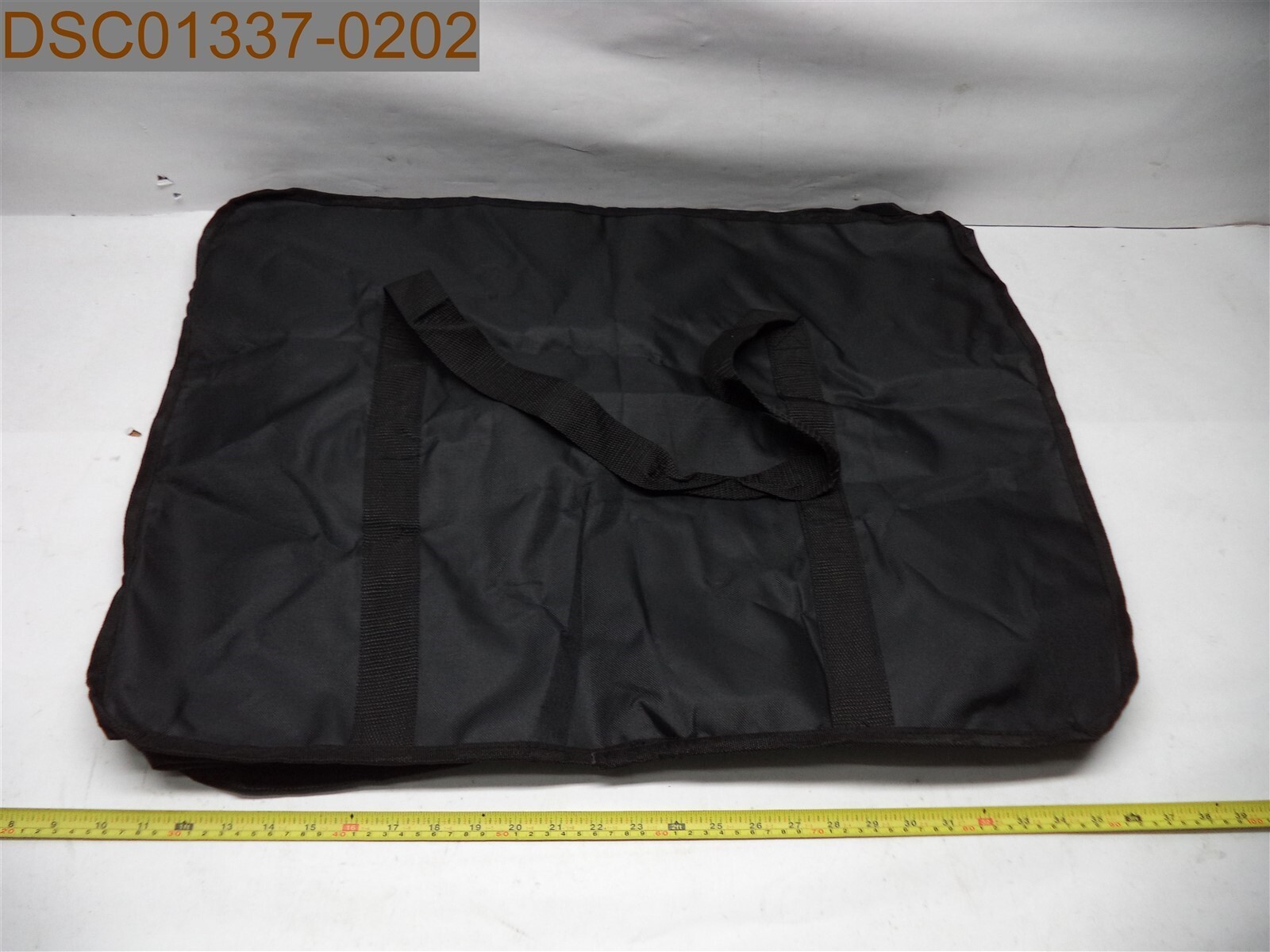 QTY = 4: Black Zip-Up Duffle Bags, 28-1/2″ x 22″ x 14-1/2″
