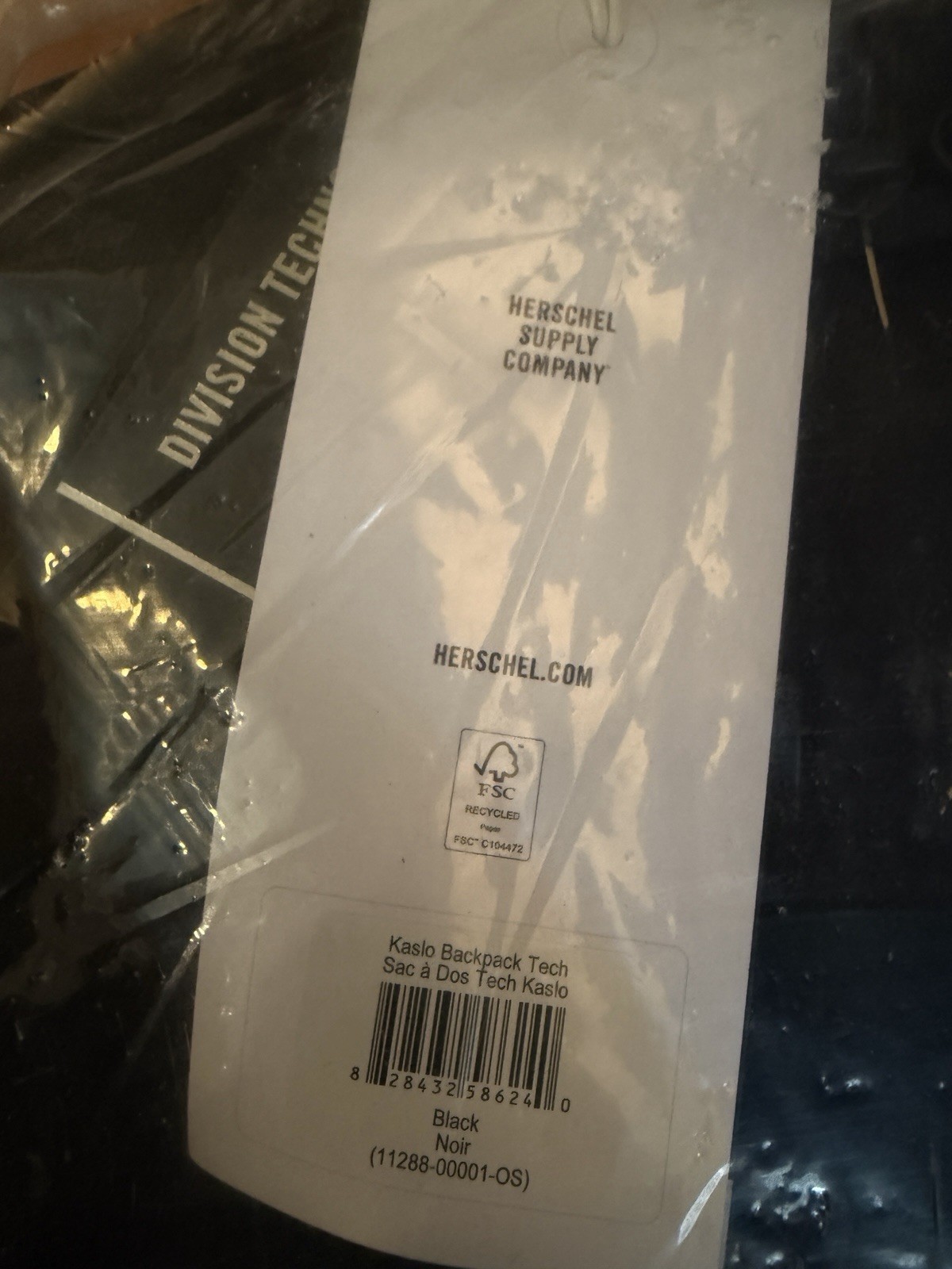 Herschel Kaslo Backpack Tech 30L – Black, Brand New!!