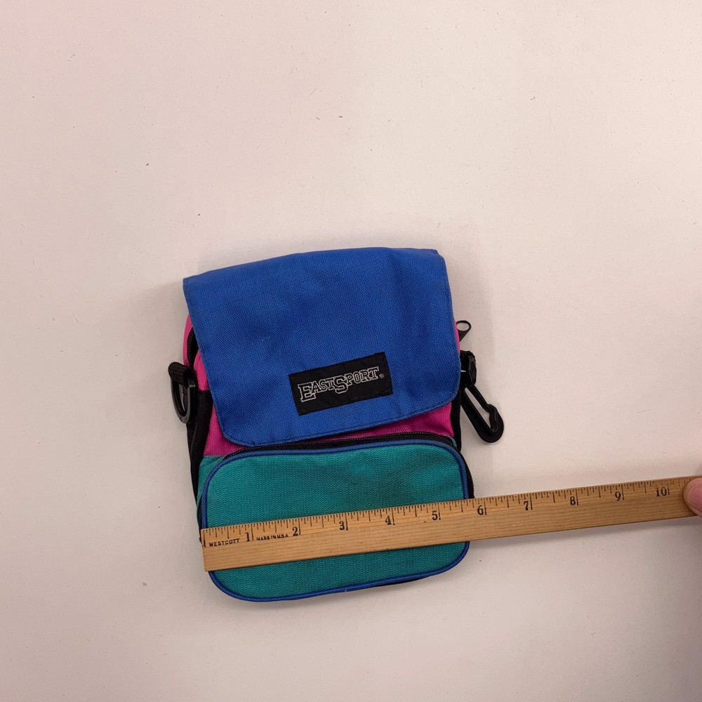 Retro Eastsport neon color block small pouch