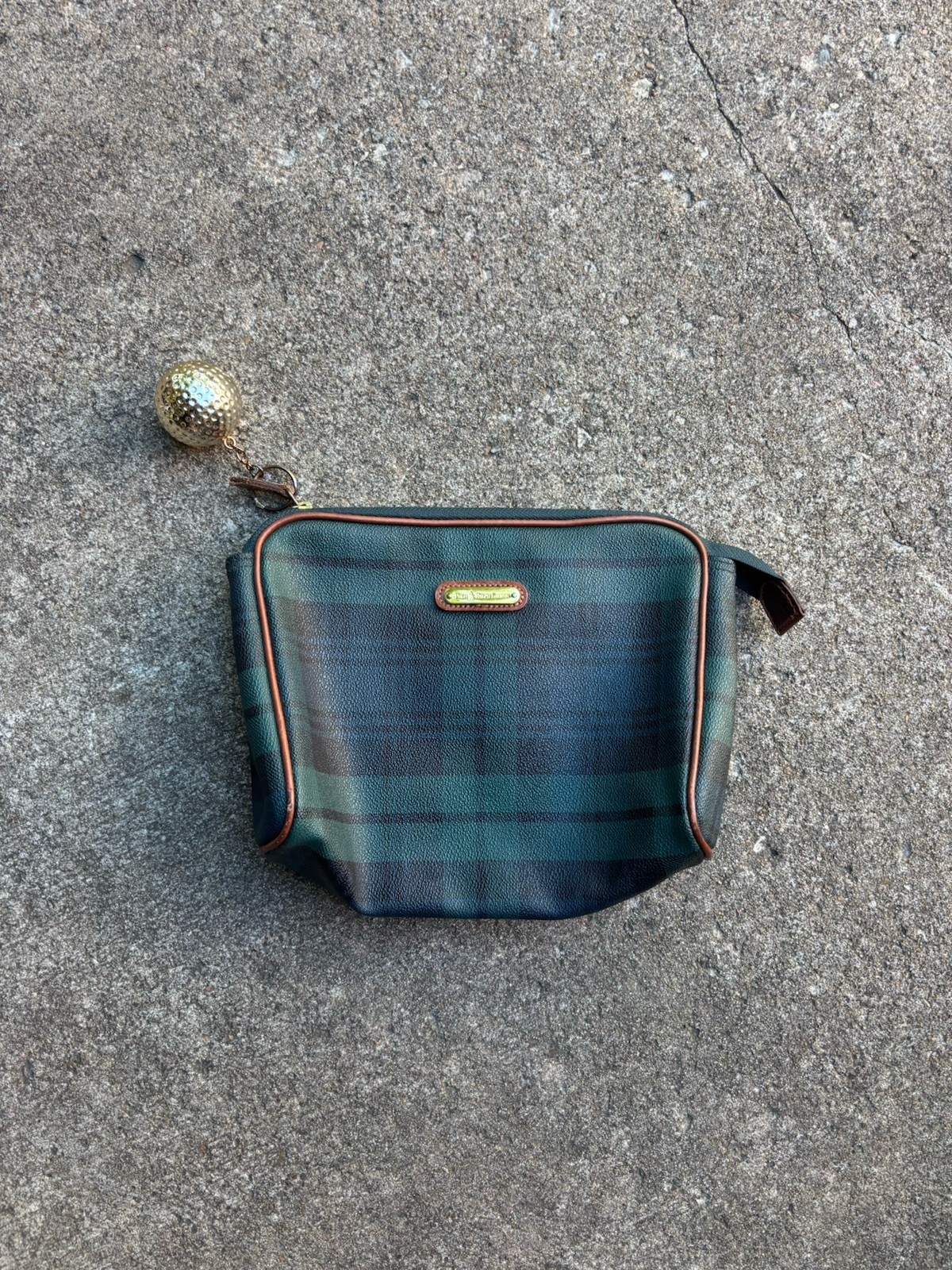 Vintage Polo Ralph Lauren Tartan Plaid Travel Bag Toiletries Blackwatch NWT