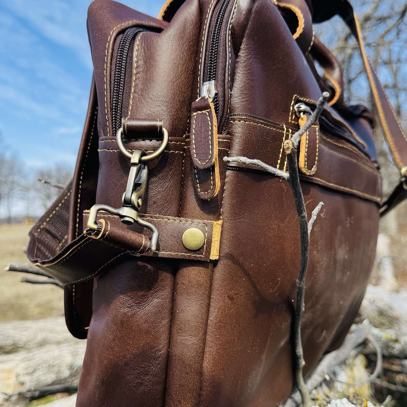 Broken Arrow Adventure Co. Leather Pilot Bag