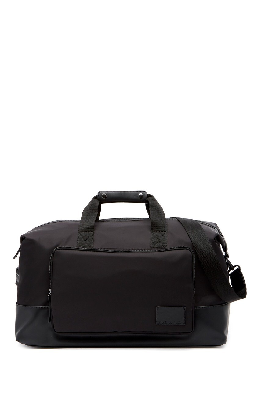 CALVIN KLEIN Cotton Nylon Duffle Bag BLACK MSRP:$248 Brand New With Tag