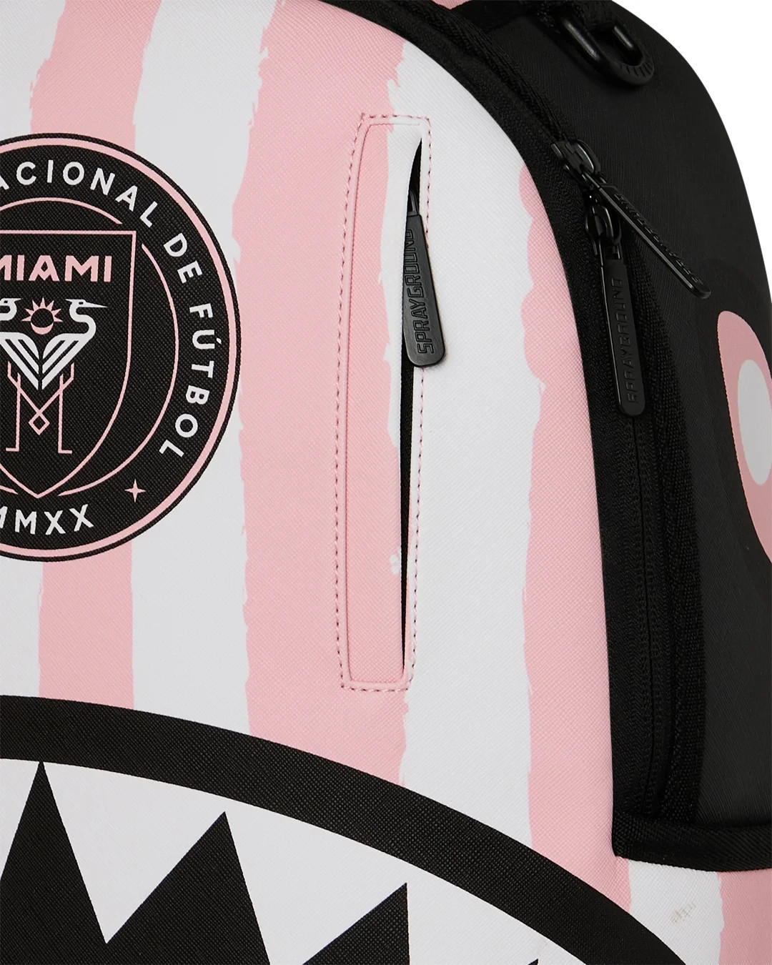 Sprayground INTER MIAMI STRIPE Backpack🔥New Black Bookbag Large School Bag