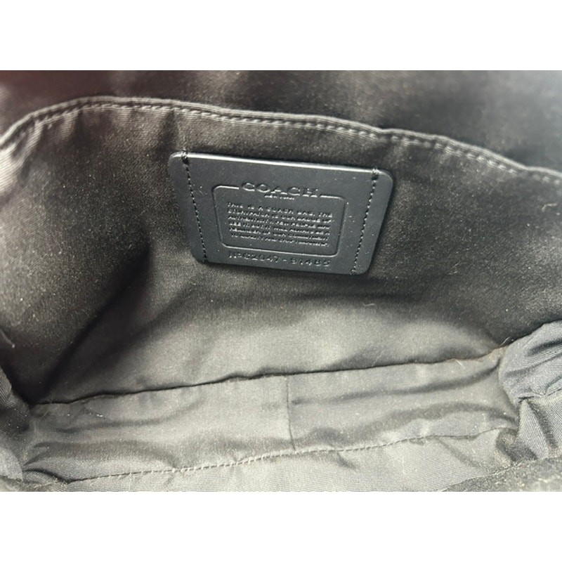 Authentic COACH 91485 West Camera Bag Signature Canvas Charcoal Black Crossbody