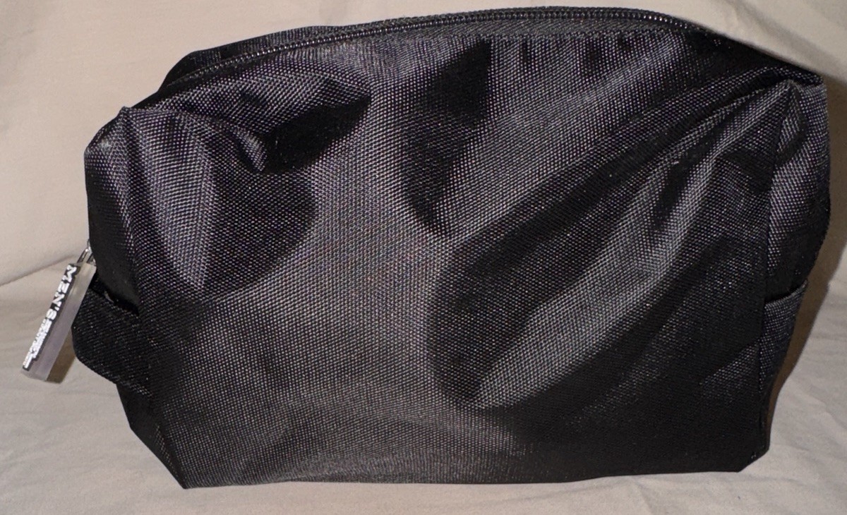 Men’s Grooming Travel Kit Black Toiletry Bag 8×4.5 Shaving Dopp Case