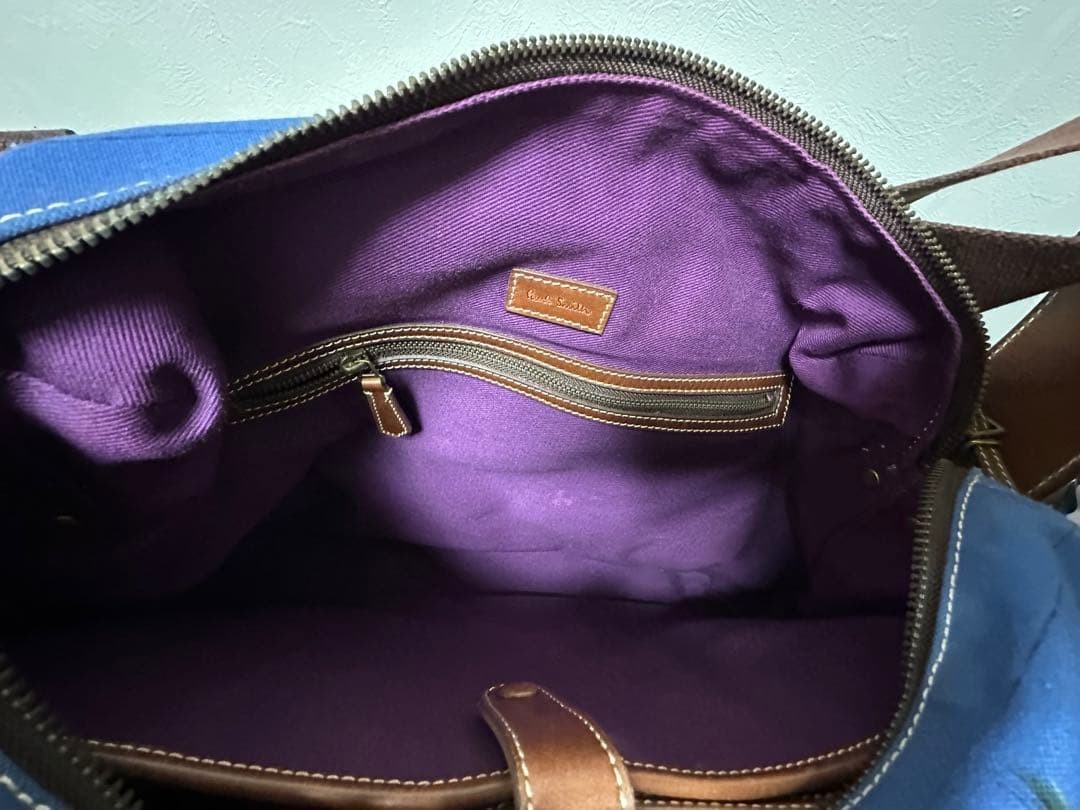 Paul Smith Las Vegas Mini Cooper Canvas Messenger Bag Multi-Stripe size 40×30cm