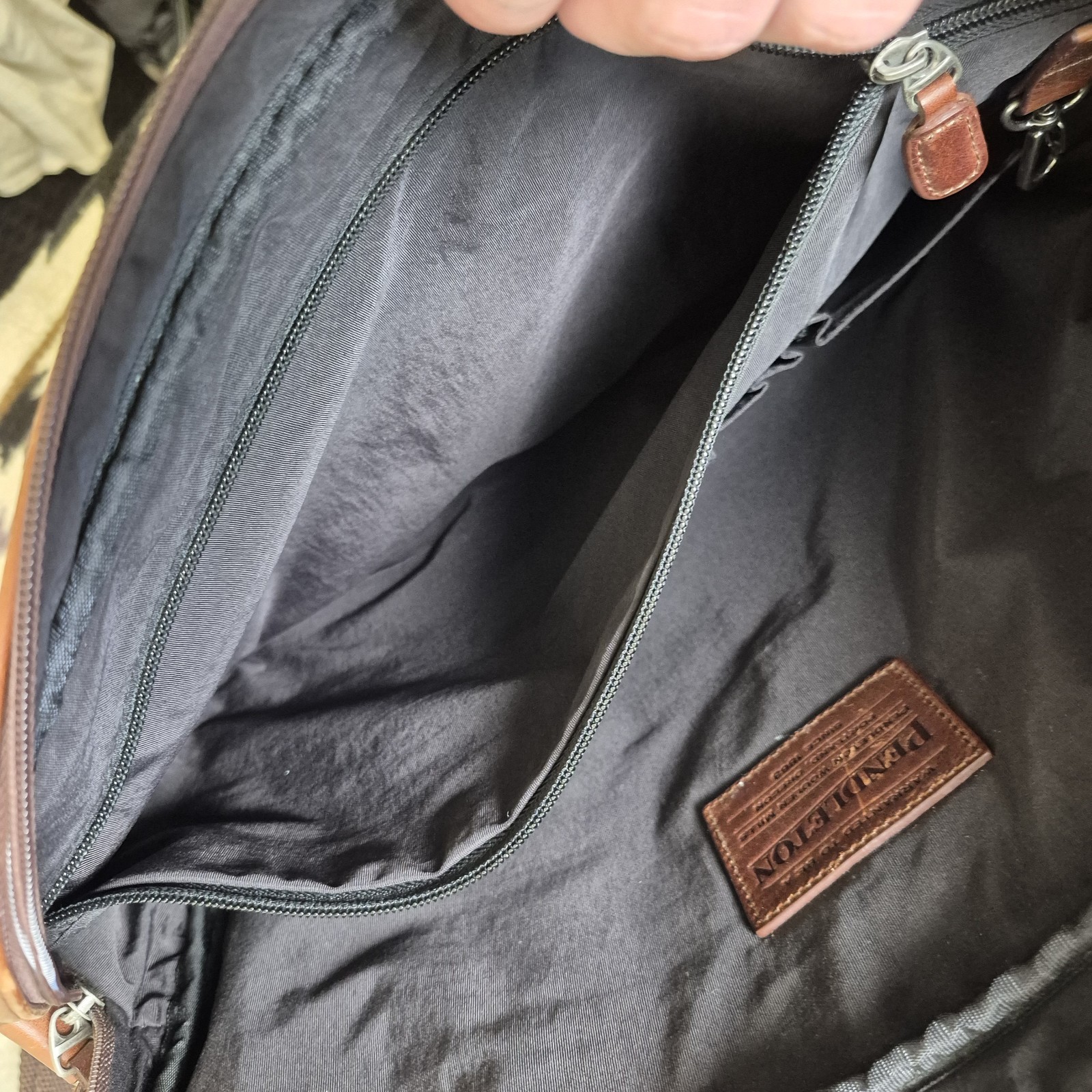 Vintage Pendleton Leather Laptop Bag Briefcase Plaid