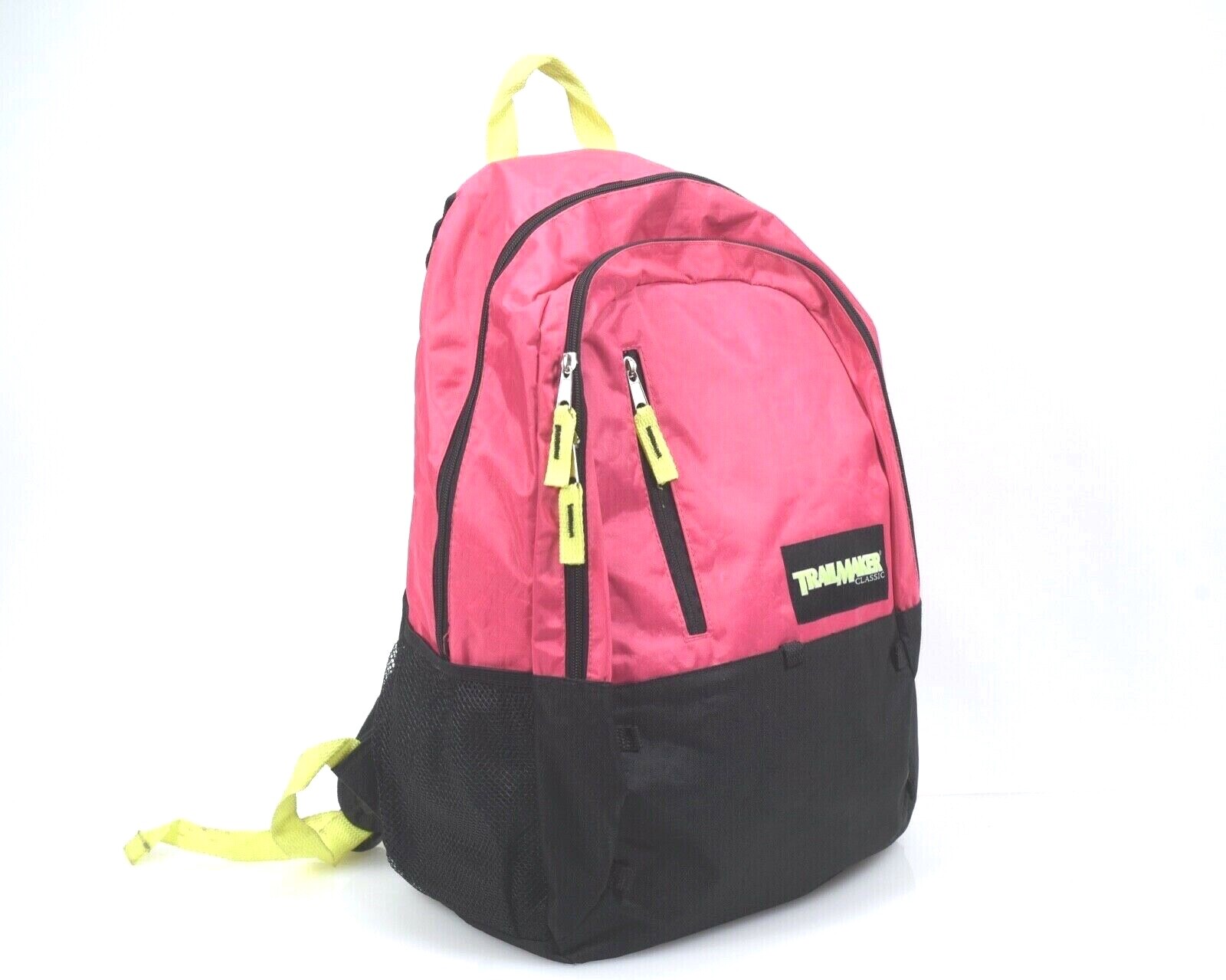 90’s Vintage style Trail Maker Classic Pink Black and yellow Backpack