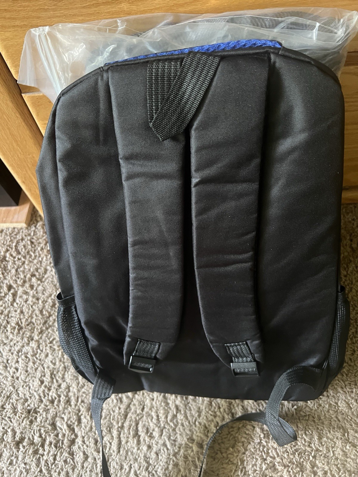 Sport Black with blue – Multi-Compartment Adjustable Backpack – NEW