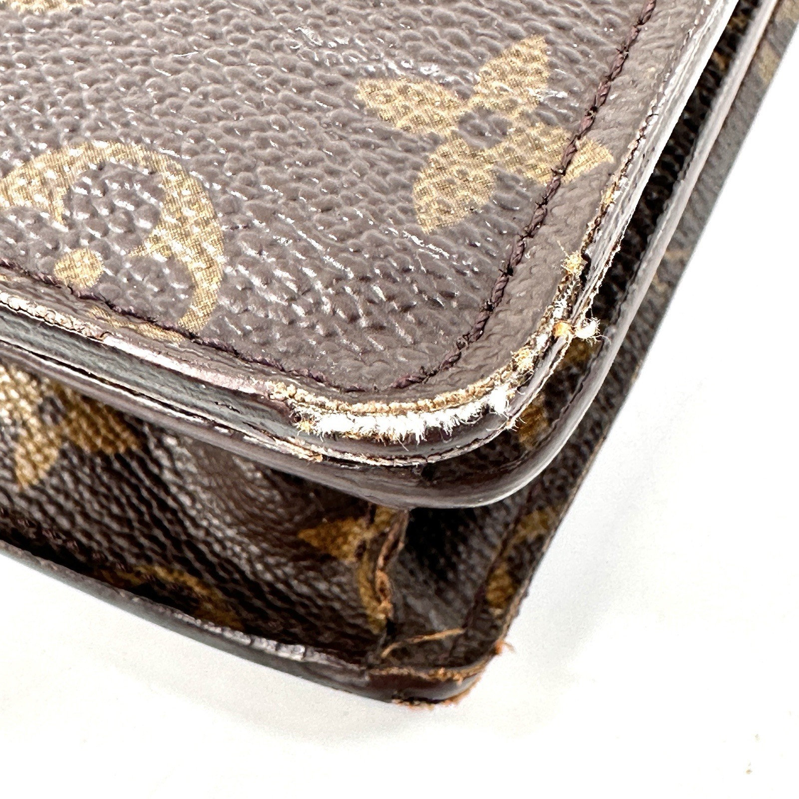 Louis Vuitton Monogram Briefcase Business Bag PVC Brown Authentic
