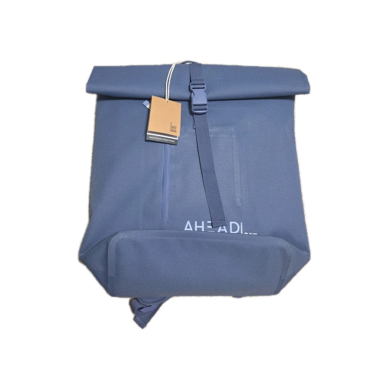 GOT Bag Blue Eco Friendly Rolltop Water Resistant w/15″ Laptop Compartment *New*