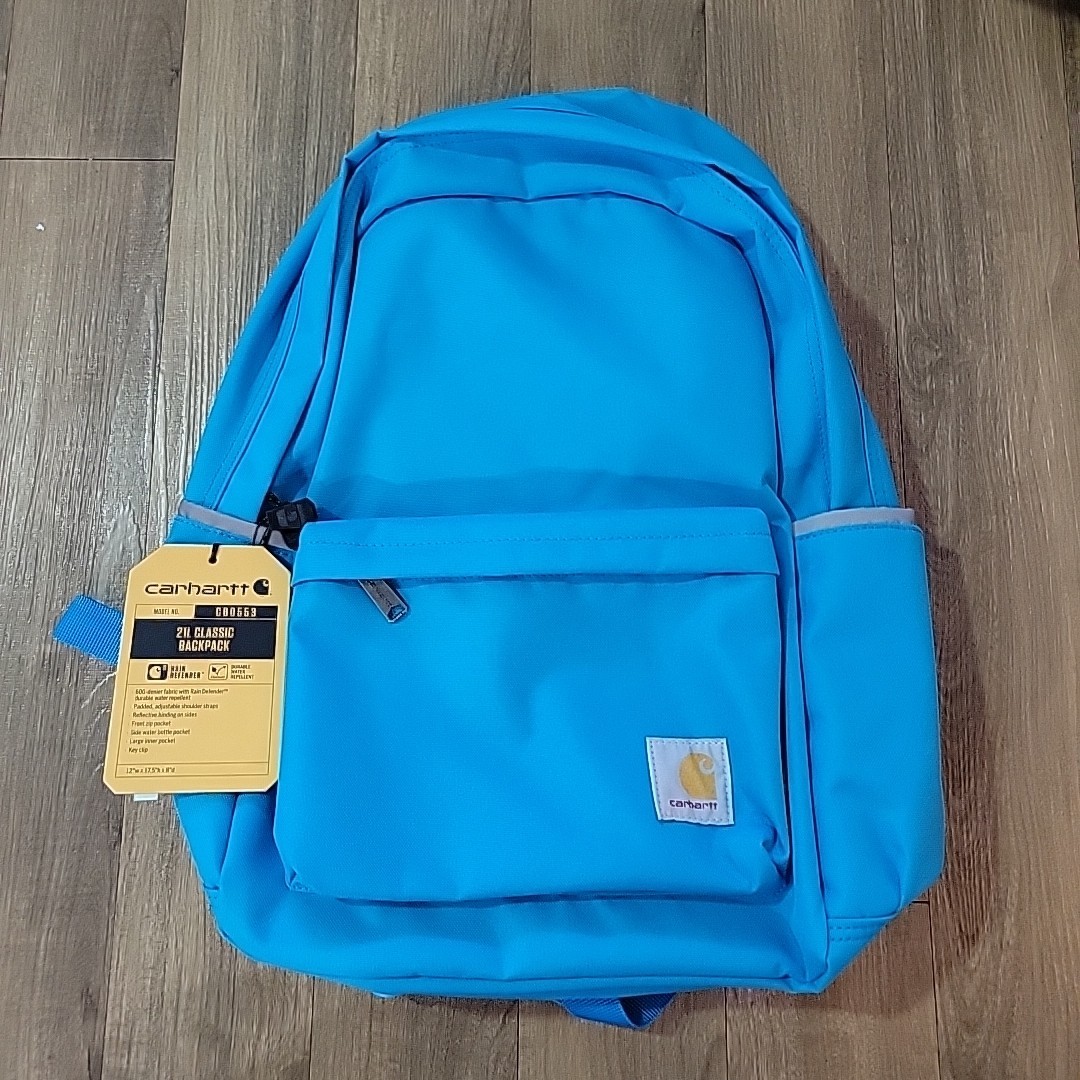 New with tags Carhartt 21L Classic Laptop Backpack, Water-Resistant Pack in blue