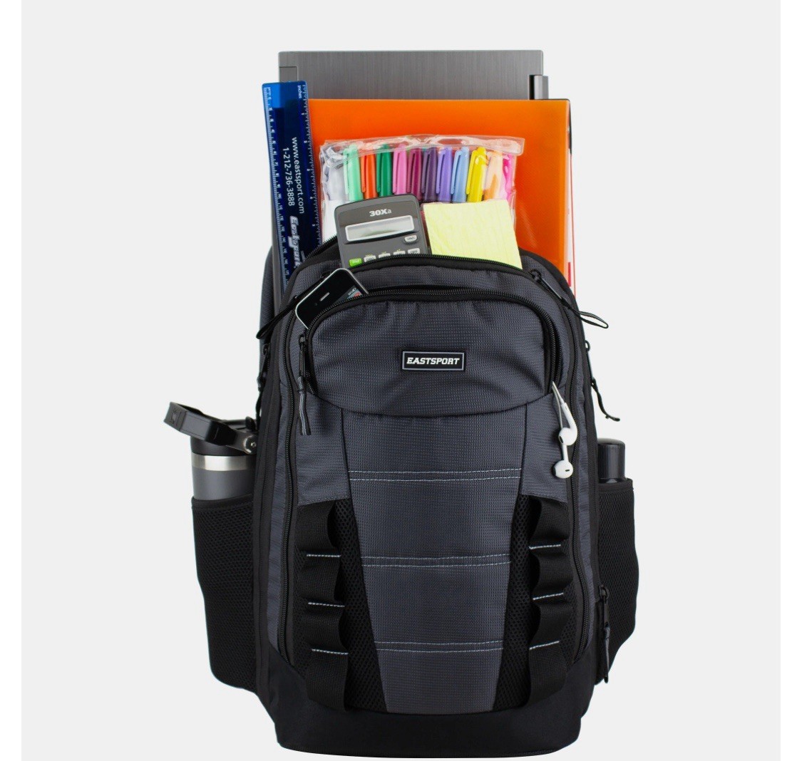 🆕Eastsport✨Unisex✨MVP EXPANDABLE Backpack✨Padded Tech & Bottle Pocket✨SureSnap