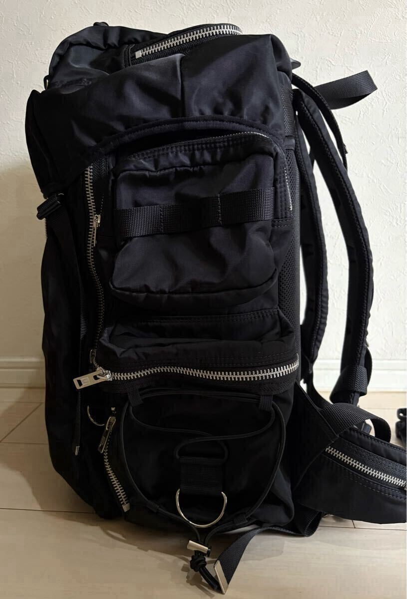 Used 2019 Undercover Multi-Pocket Nylon Backpack Black H 55 × W 43 × D 17cm