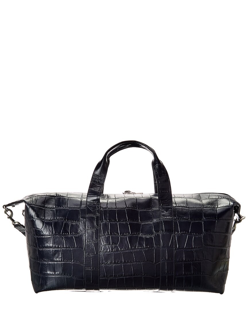 Mulberry Heritage Medium Clipper Matte Croc-Embossed Leather Duffel Bag Men’s