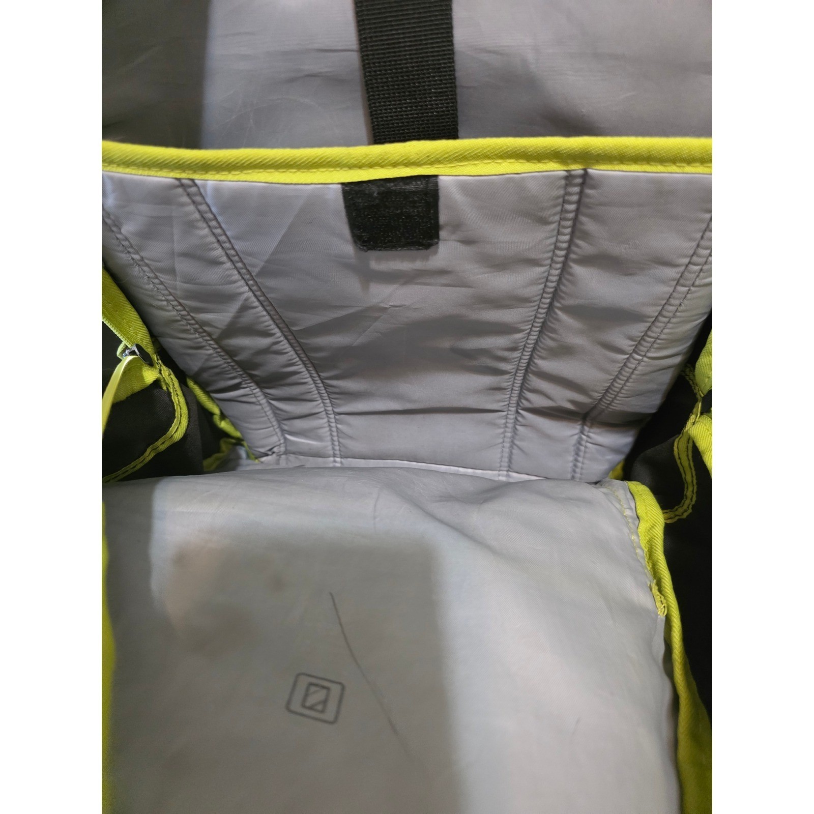 Reebok Backpack Black Neon Lime Green Laptop Sleeve School Travel Bag Large Logo