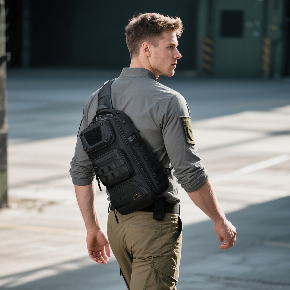 Mens Sling Crossbody Bag Wear Resistant Shoulder Chest Backpack Travel Daypack