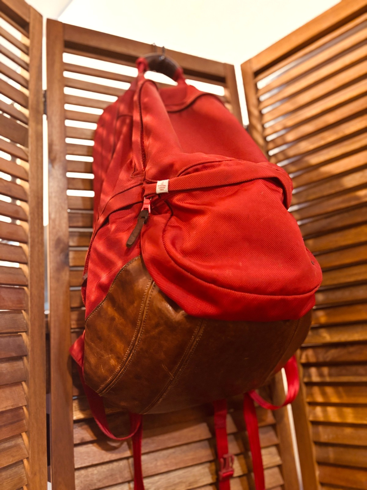 visvim Ballistic 22L Backpack Red CORDURA F.I.L Leather Bottom Rare JPN #486