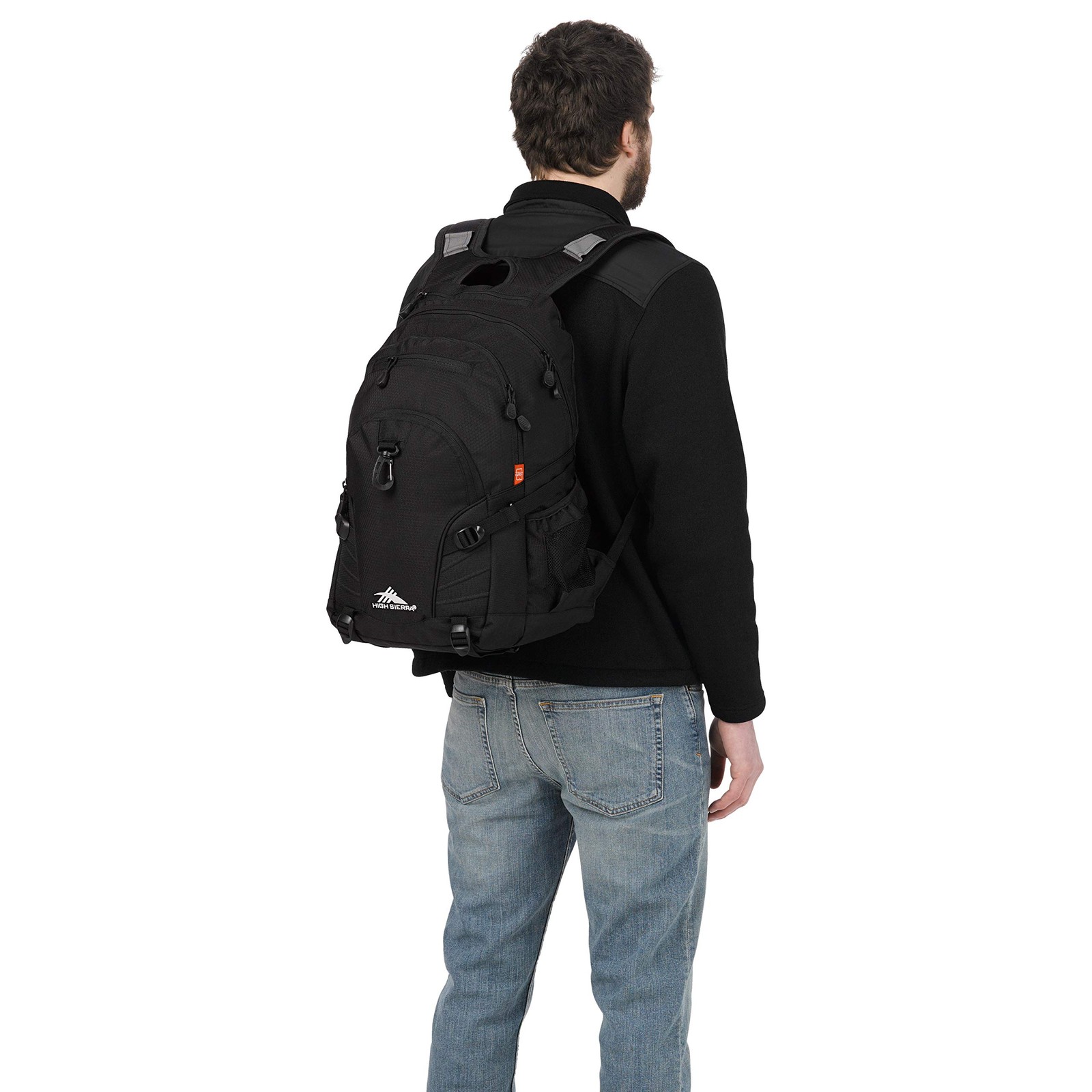 High Sierra Loop Backpack Travel Work Bookbag Tablet Sleeve Black One Size