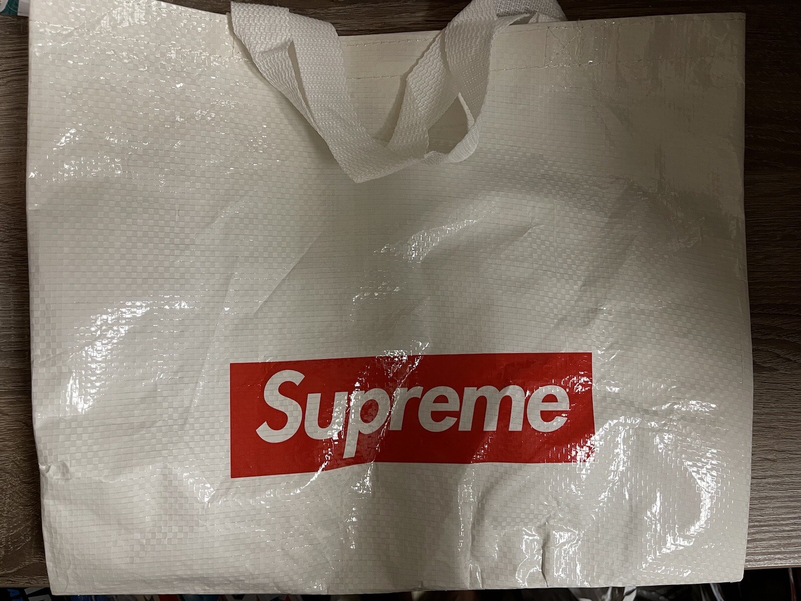 Supreme Polypropylene Tote/Shopping Bag & 2 Skateboard/Bumper Sticker Lot of 3