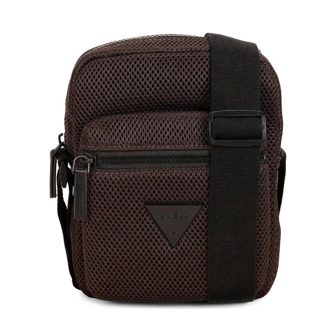 GUESS NWT Compact Mesh Crossbody- Dark Brown (Unisex)